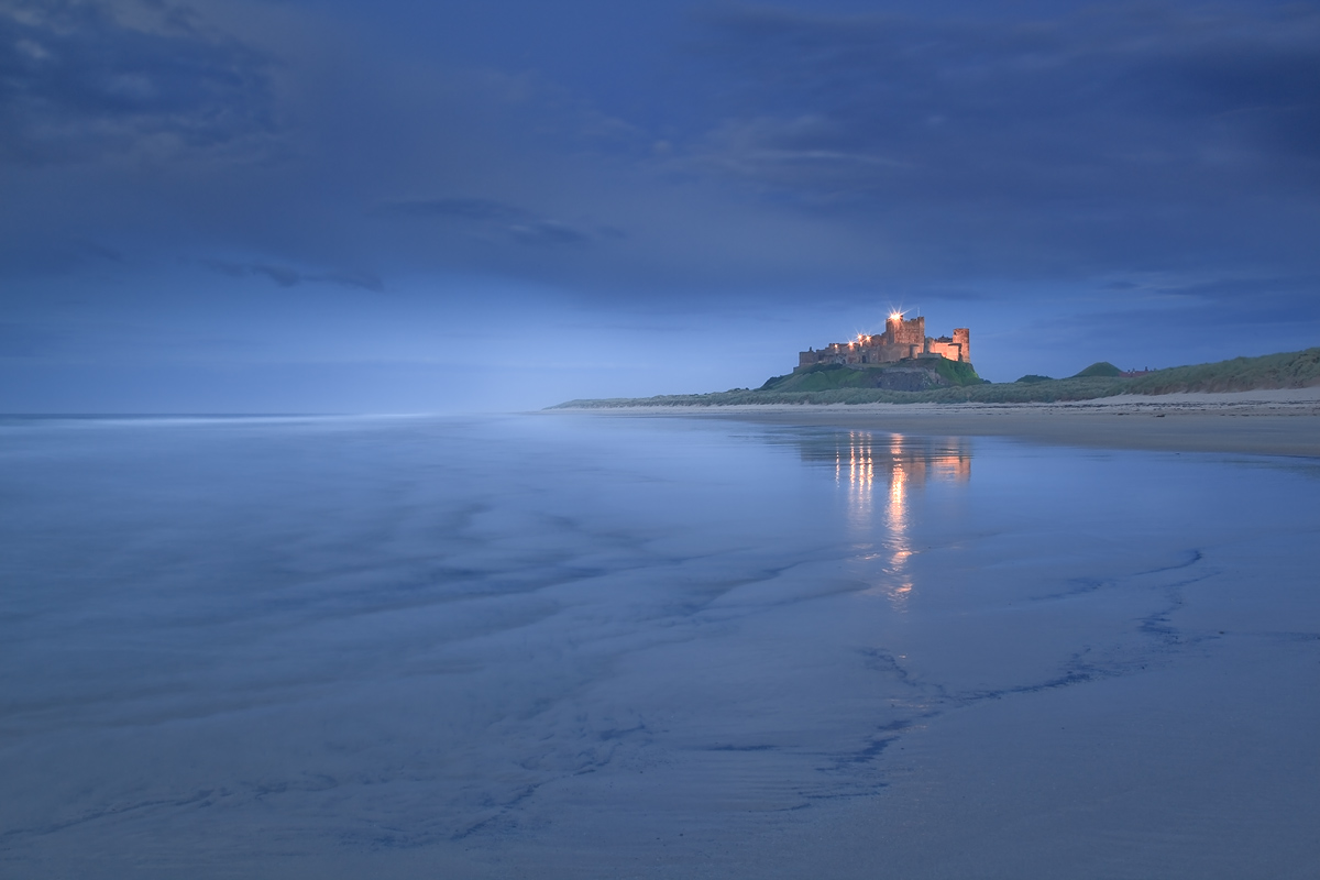 Bamburgh Castle  in Blue